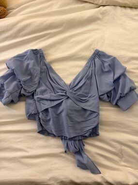 Women’s Lavender Puff-Sleeve off the shoulder Top